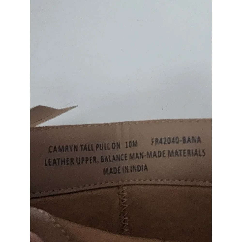 Frye Camryn NWT Pull On Boots Banana Leather Tall Knee-High Equestrian Size 10